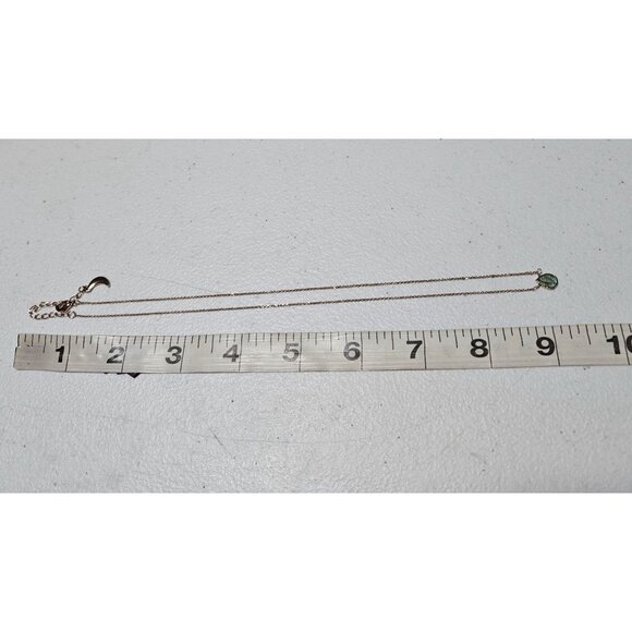 Elegant Green Stone Teardrop Pendant Necklace Gold Tone Chain Fashion Jewelry - Picture 5 of 6